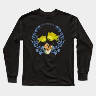 Happy Frogs and Mushrooms Long Sleeve T-Shirt